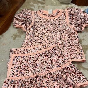 Two piece skirt set from queen of sparkles- multi colored